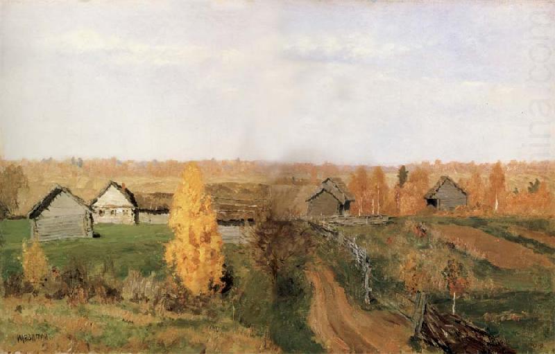 Levitan, Isaak Golden autumn in the Village china oil painting image